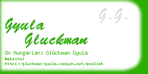 gyula gluckman business card